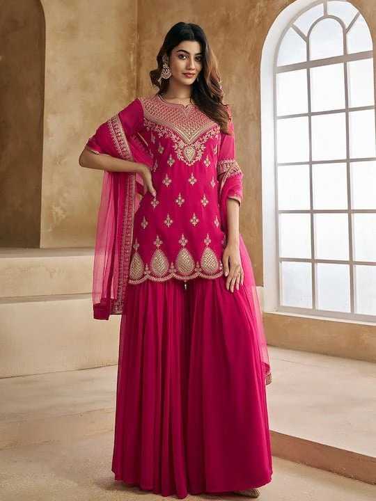 Ynf Georgette KESH545 1029 Suits & Dresses Wholesale Sharara Salwar Suits Embroidery Suits Manufacturer