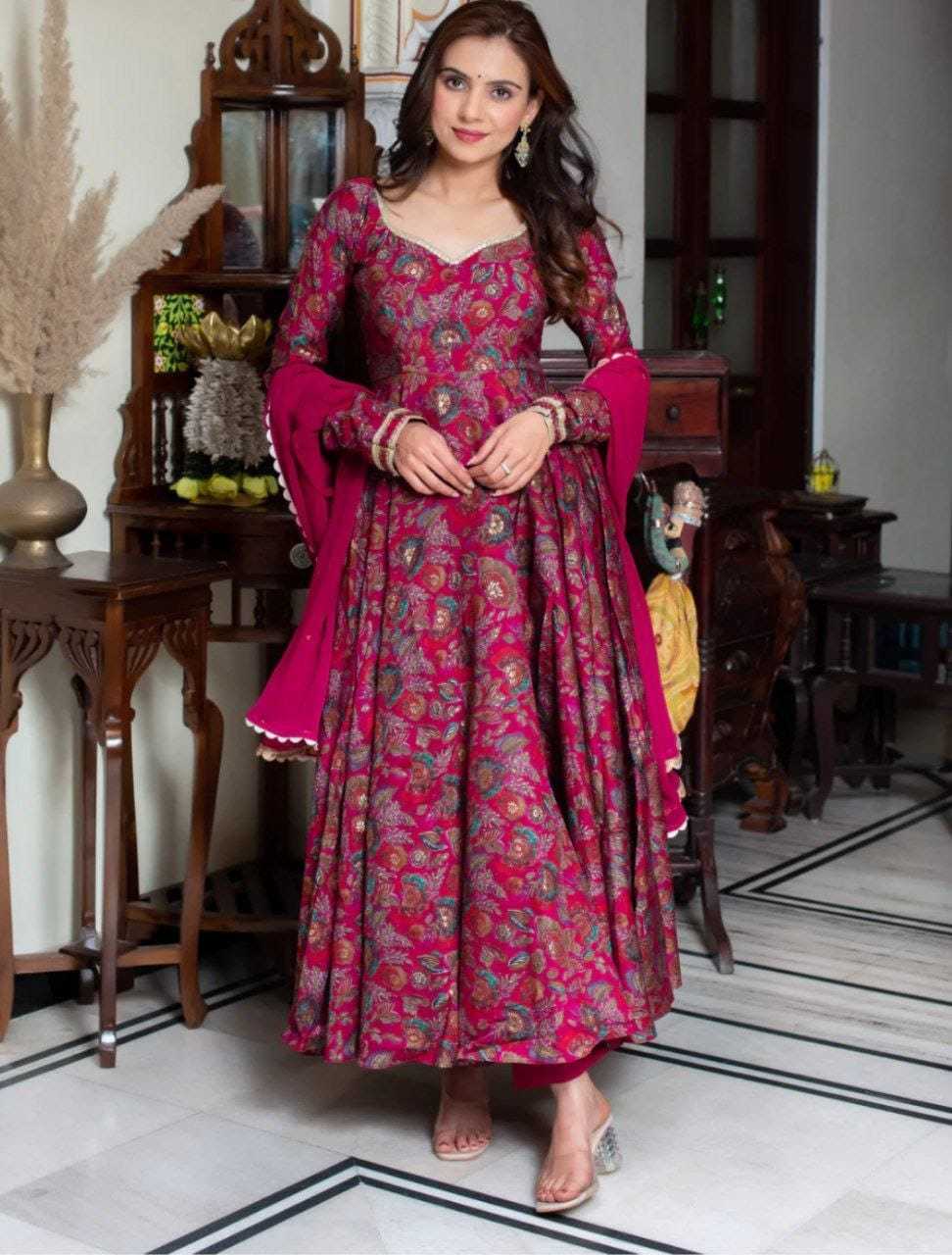 Ynf Georgette RIN157 207 Gowns Plus Size Collections Wholesale Printed Gowns Georgette Gown Designer Gowns Manufacturer