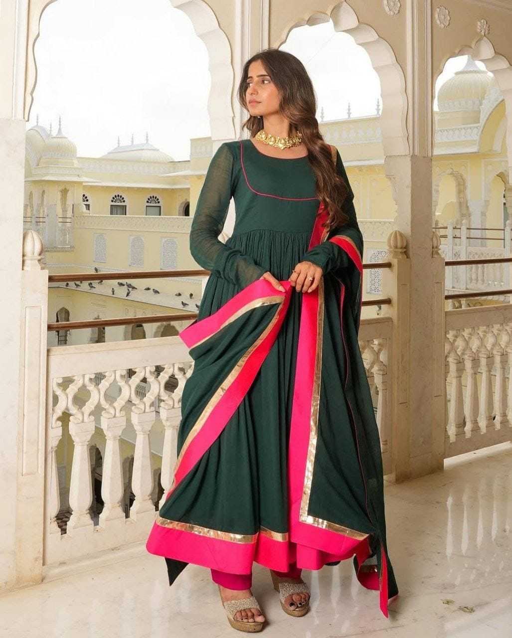 Ynf Georgette RIN157 2140 Gowns Plus Size Collections Wholesale Party Gowns Georgette Gown Designer Gowns Manufacturer