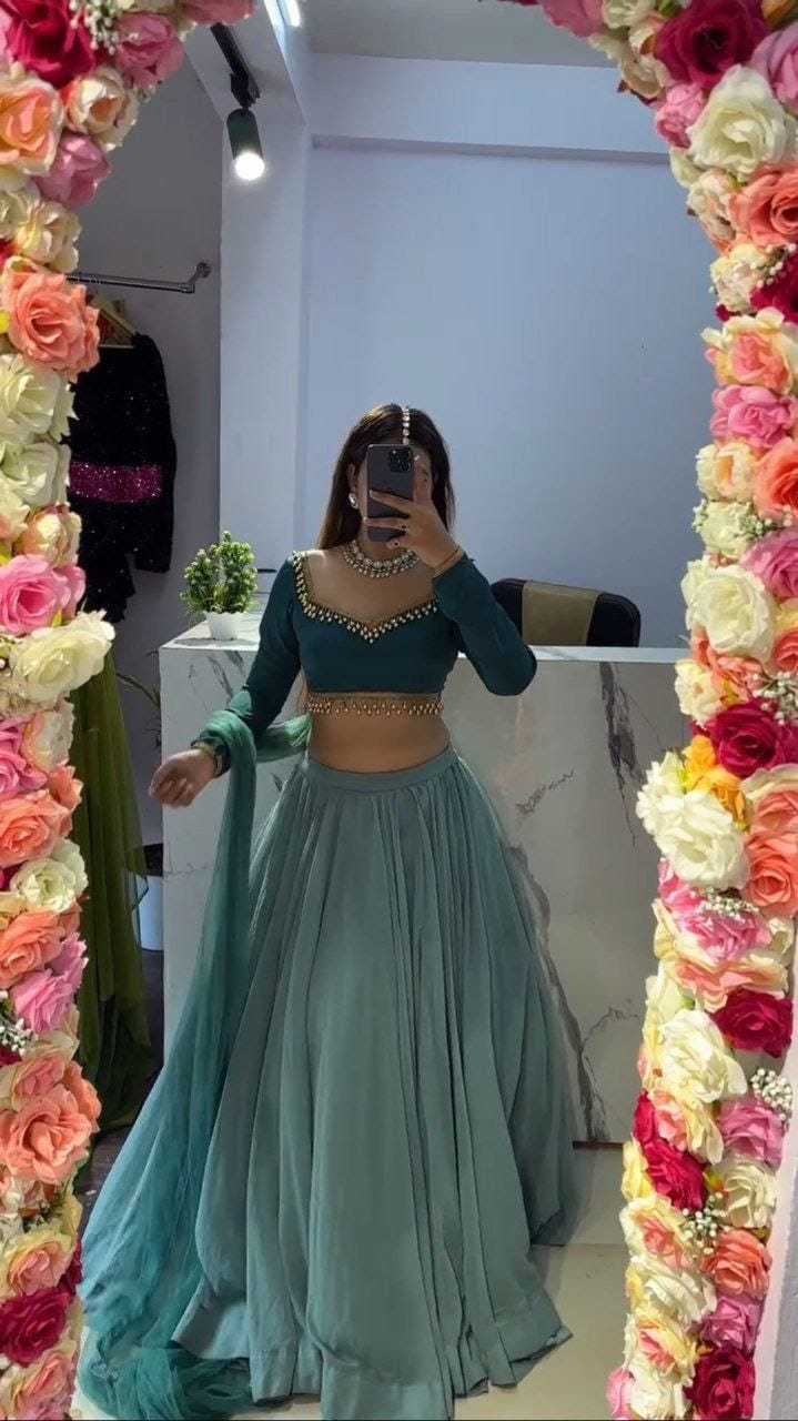 Ynf Georgette RIN157 5156 Lehengas Plus Size Collections Wholesale Designer Lehenga Wedding Lehenga Georgette Lehenga Manufacturer