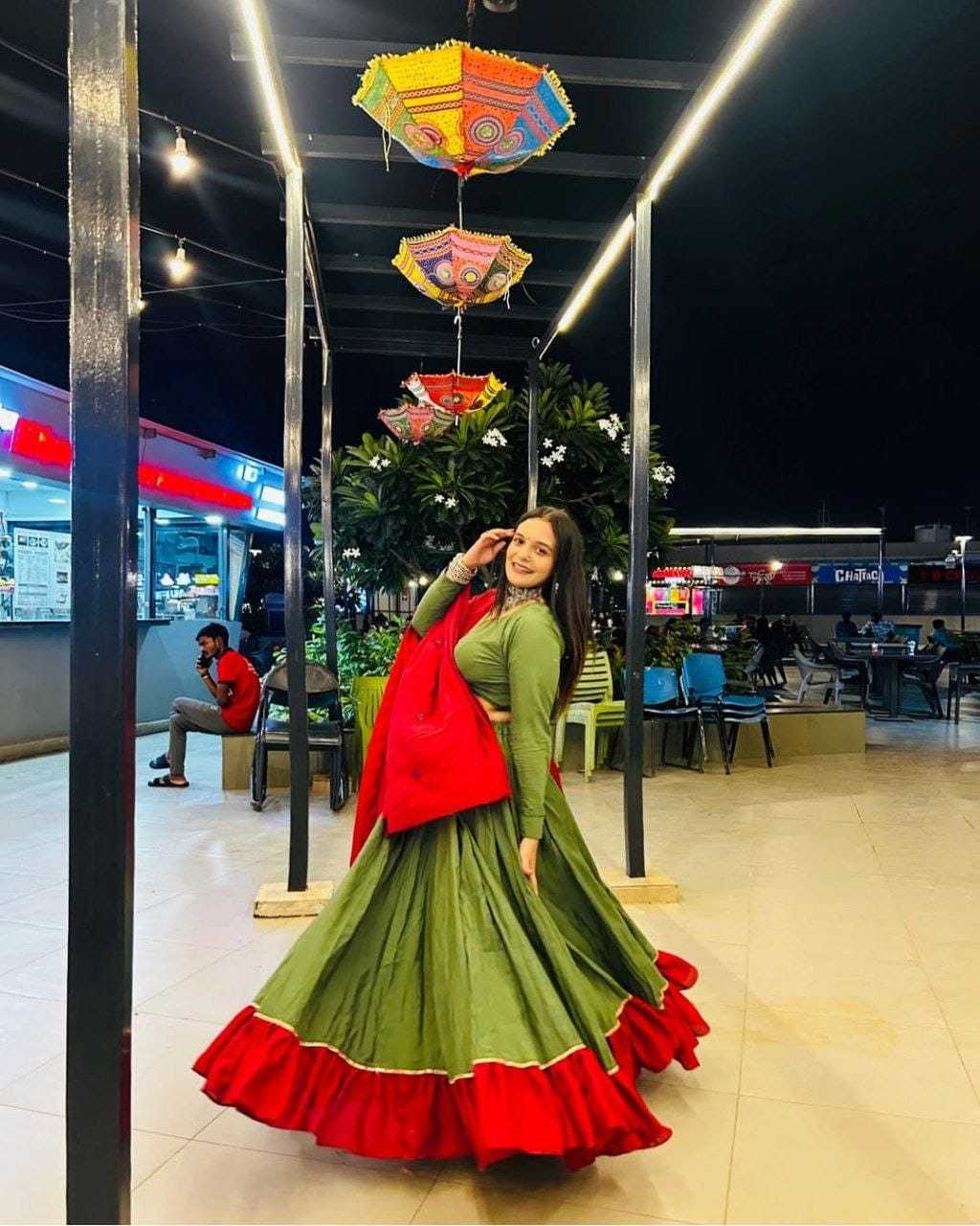 Ynf Georgette RIN157 NAVRATRI NIGHTS-18 Lehengas Festive Collections Plus Size Collections Wholesale Designer Lehenga Georgette Lehenga Navratri Chaniya Choli Manufacturer