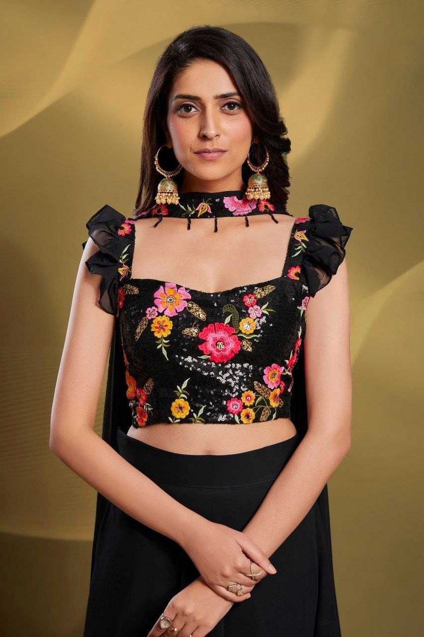 Ynf Georgette RIN197 3112 157-A Lehengas Wholesale Designer Lehenga Fancy Lehenga Embroidered Lehenga Manufacturer