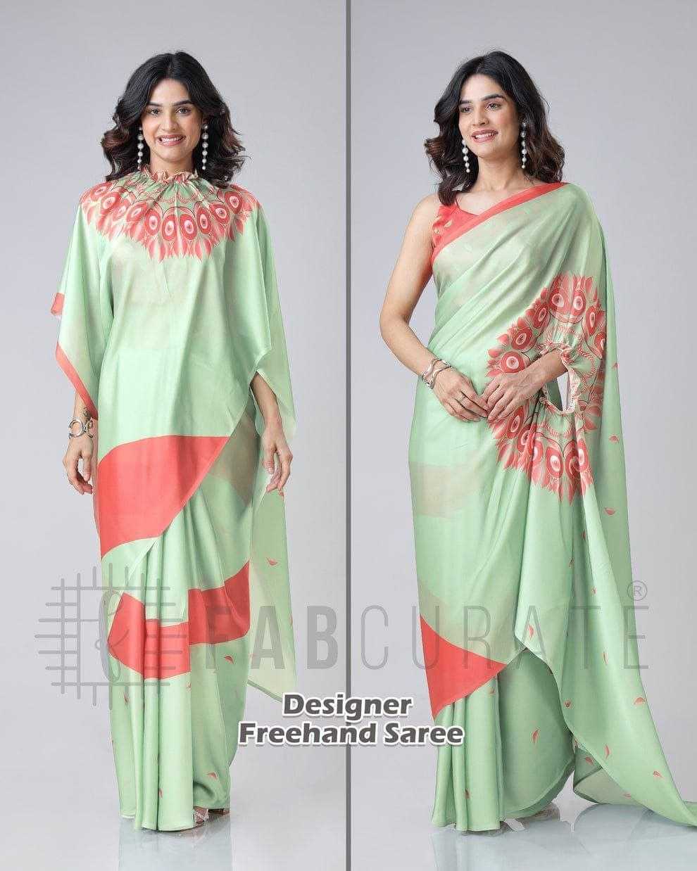 Ynf Georgette RIN216 freehand Sarees Wholesale Designer Sarees Ready To Wear Sarees Manufacturer