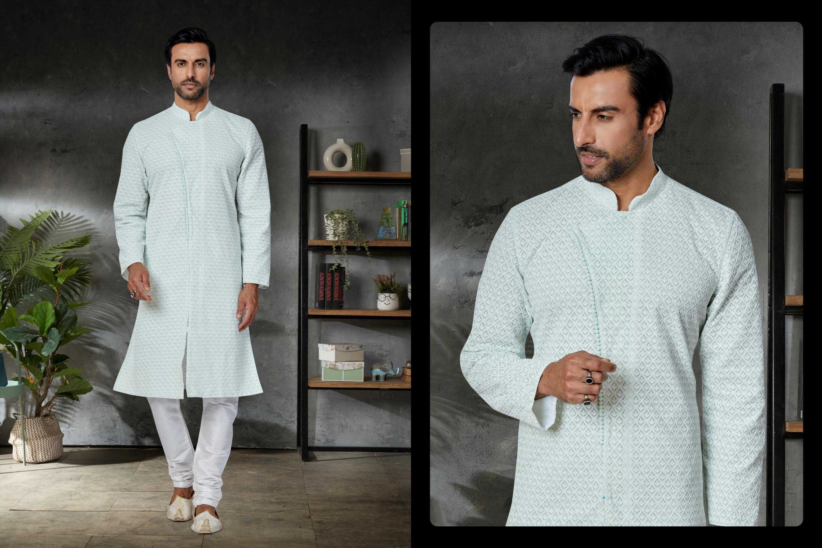 Ynf Georgette RIN223 3027A Mens Wear Wholesale Mens Kurtas Mens Kurta Pyjama Men Wedding kurta Manufacturer