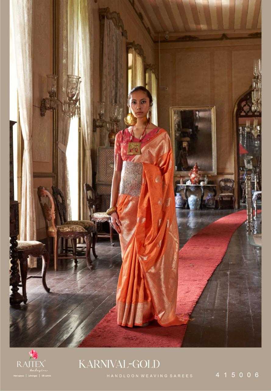 Ynf Handloom Silk KESH519 RAJTEX-KARNIVAL - GOLD Silk Sarees Wholesale Handloom Sarees Designer Silk Sarees Silk Sarees For Weddings Manufacturer