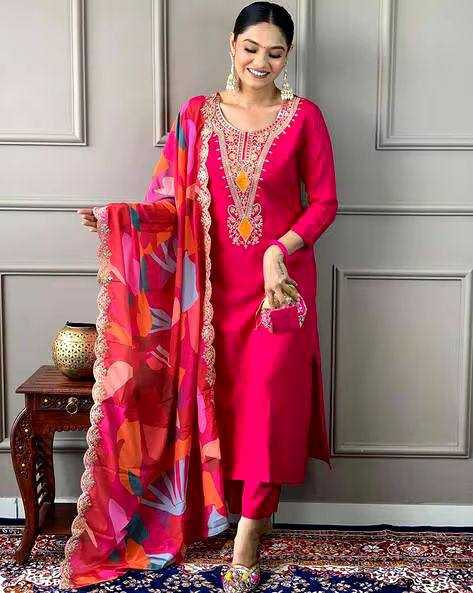 Ynf Heavy Roman Silk KESH523 056 Suits & Dresses Wholesale Embroidery Suits Ladies Silk Suit Party wear suits Manufacturer