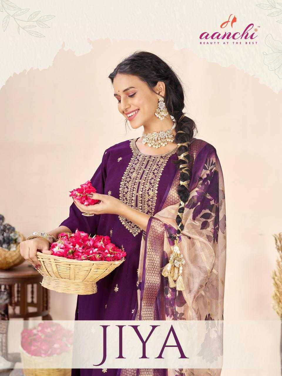 Ynf Heavy Roman Silk RIN190 AANCHI-JIYA Setwise Collections Wholesale Kurtis Catalogs Manufacturer