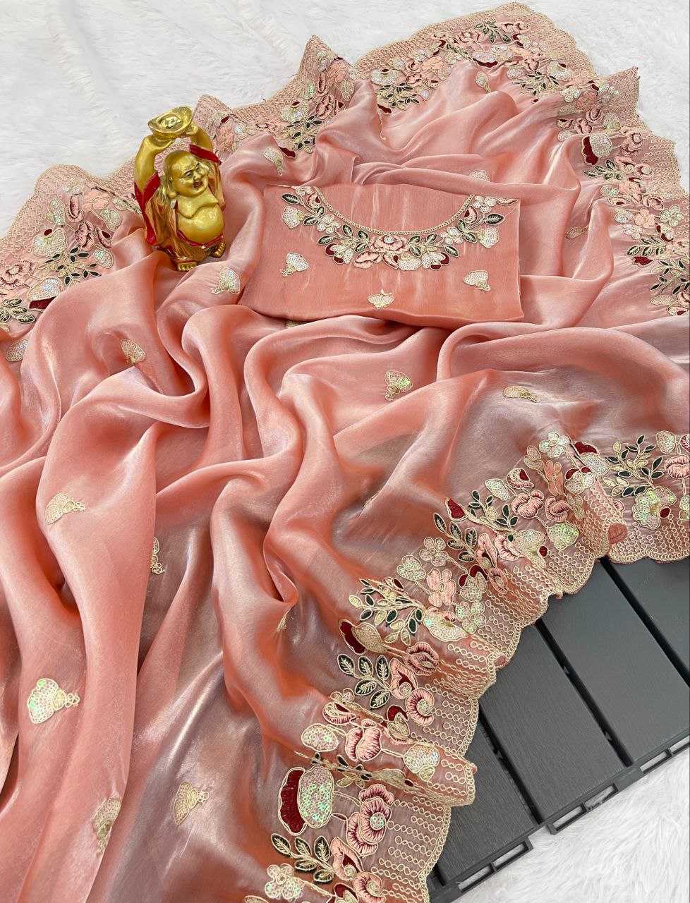 Ynf Jimmy Choo KESH486 707 Sarees Wholesale Party Wear Sarees Fancy Sarees Sequence Sarees Embroidered Sarees Manufacturer