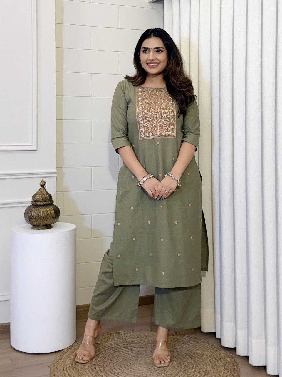 Ynf Khadi Cotton KESH529 PAYAL 2 Suits & Dresses Wholesale Ladies Suits Embroidery Suits Cotton Suits Manufacturer