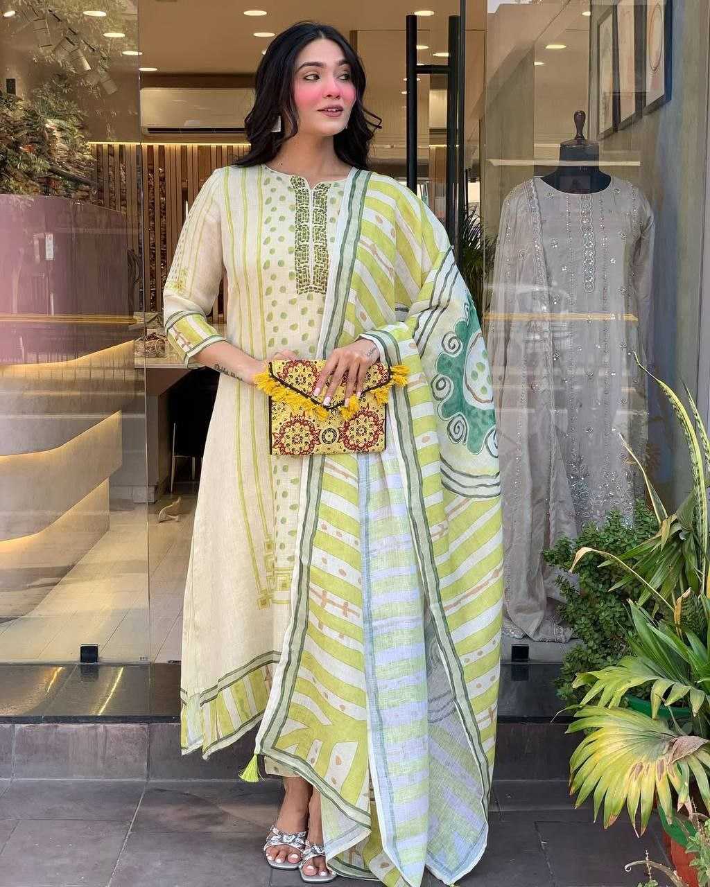 Ynf Linen KESH529 DHVANI Suits & Dresses Wholesale Ladies Suits Embroidery Suits Party wear suits Manufacturer