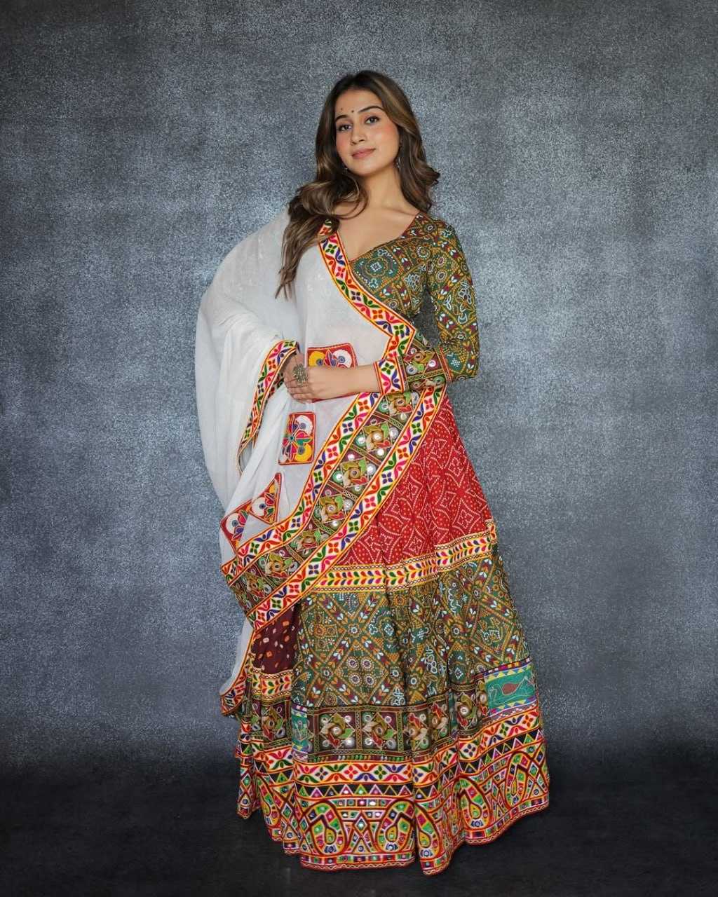 Ynf Muslin Cotton RIN207 1563 Lehengas Festive Collections Wholesale Mirror Work Lehenga Navratri Chaniya Choli Manufacturer