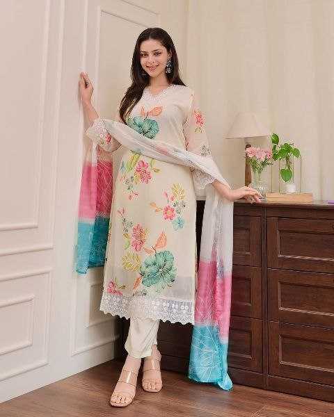 Ynf Nylon KESH529 MADHURI Kurti Wholesale Festive Kurtis Party Wear Kurtis Kurti Bottom With Dupatta Embroidered Kurtis Manufacturer