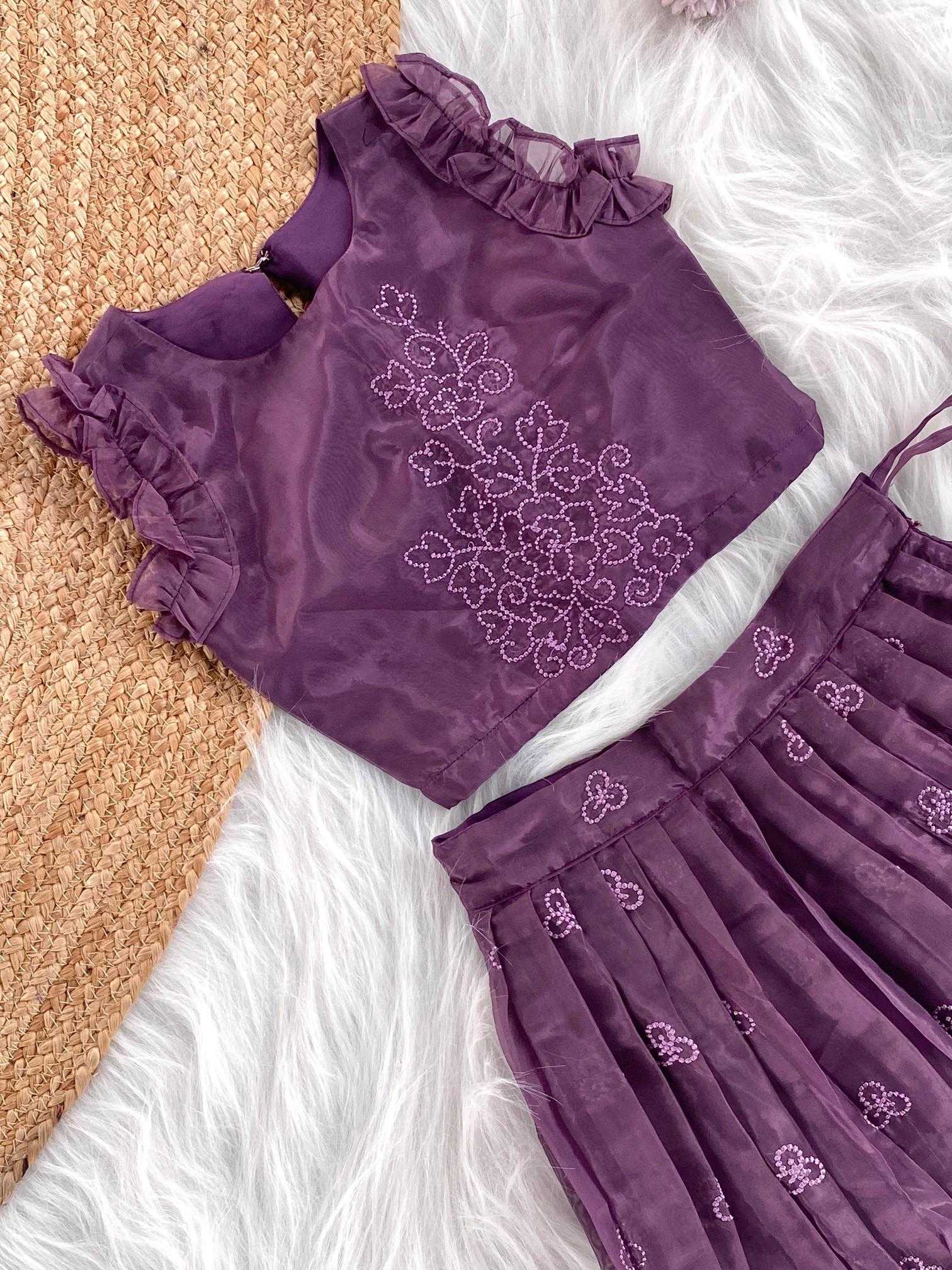Ynf Organza Silk KESH249 205960 Kids Wear Wholesale Kids Lehenga Kids Lehenga Choli Baby Girl Lehenga Manufacturer