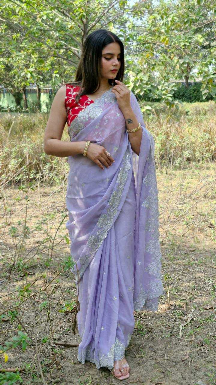 Ynf Organza Silk KESH533 5035 Sarees Wholesale Party Wear Sarees Fancy Sarees Sequence Sarees Embroidered Sarees Cutwork Saree Manufacturer