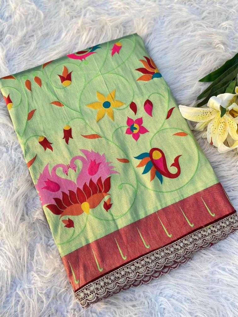 Ynf Paithani Silk KESH249 Renuka lace Silk Sarees Wholesale Paithani Sarees Designer Silk Sarees Zari Border Silk Sarees Manufacturer
