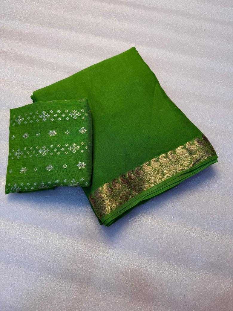 Ynf Pure Viscos RIN178 Georgette Sarees Wholesale Georgette Sarees Jacquard Saree Viscose Saree Manufacturer