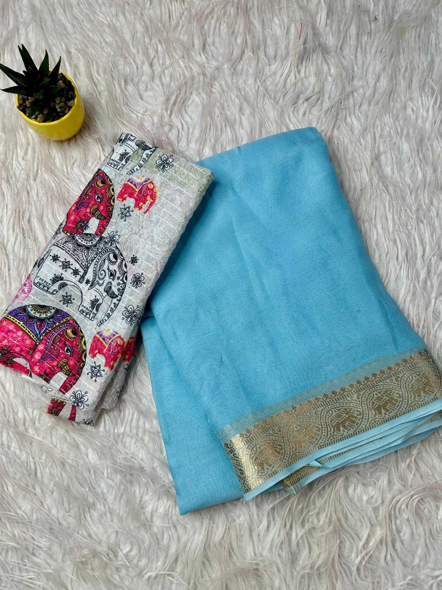Ynf Pure Viscos RIN178 LALAYAM Sarees Wholesale Designer Sarees Georgette Sarees Viscose Saree Manufacturer