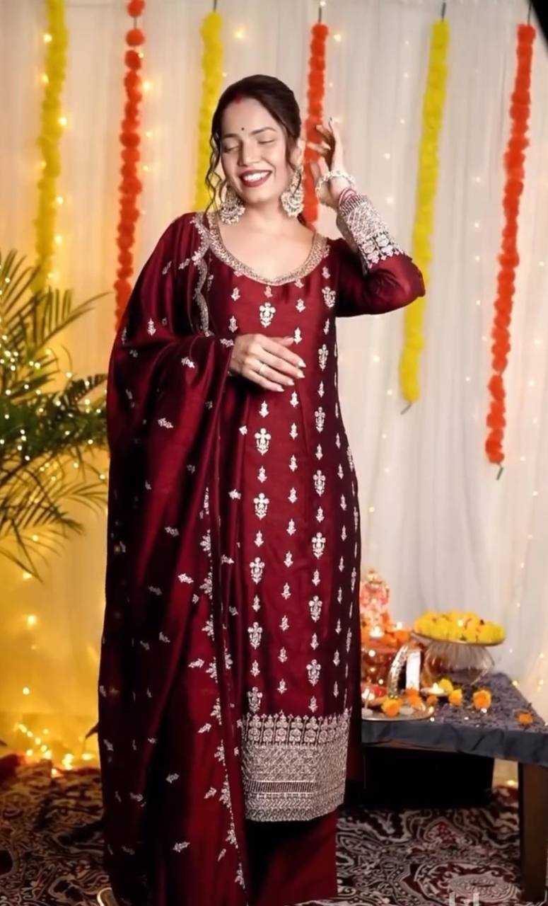 Ynf Rangoli Silk KESH523 060 Suits & Dresses Wholesale Embroidery Suits Ladies Silk Suit Wedding Suits Manufacturer