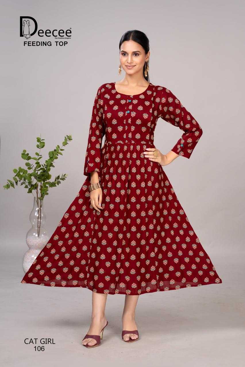 Ynf Rayon RIN190 DEECEE-CAT-GIRL Setwise Collections Wholesale Gowns Catalogs Manufacturer