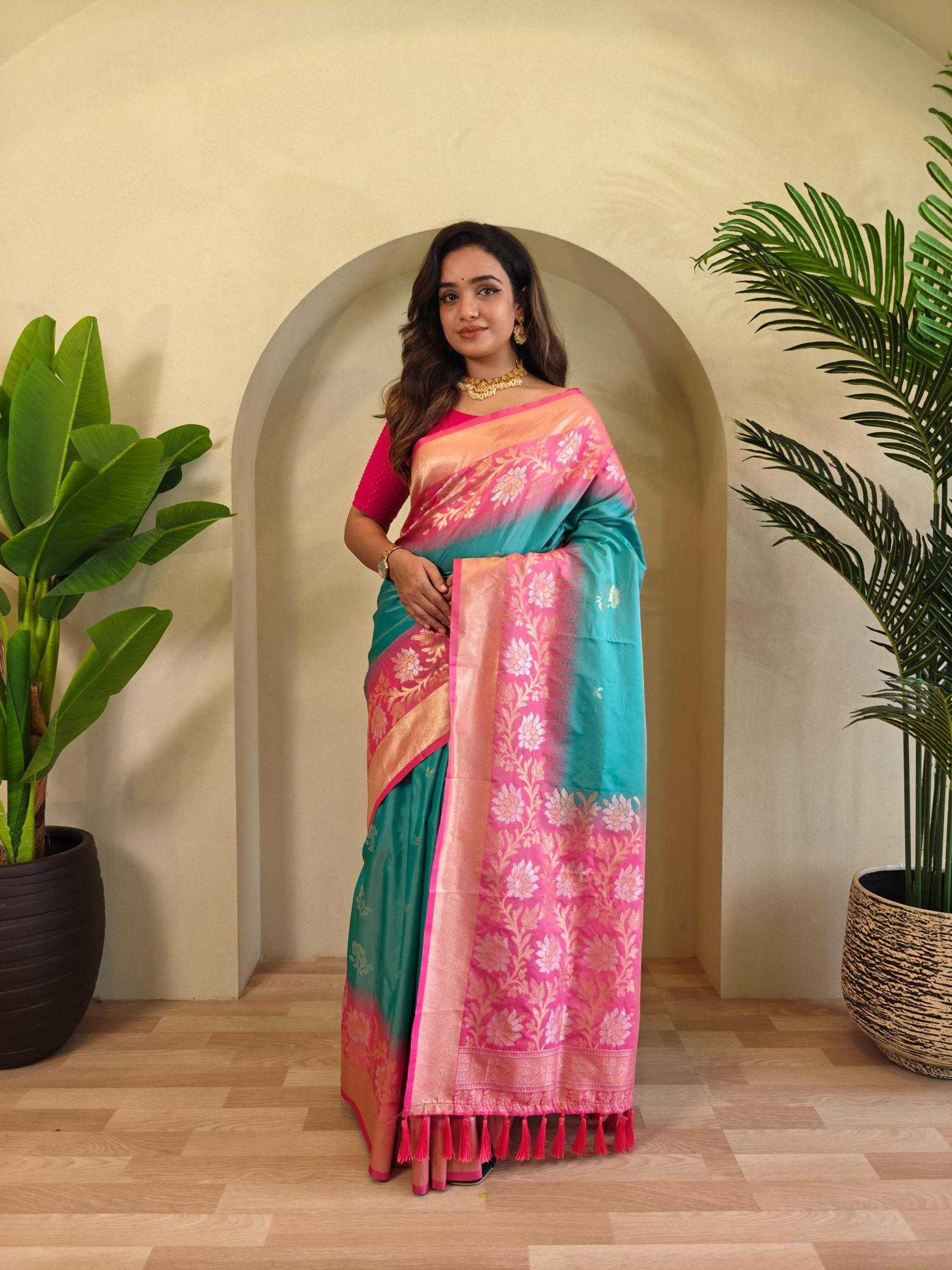 Ynf Silk KESH249 Fulpati Silk Sarees Wholesale Designer Silk Sarees Zari Border Silk Sarees Silk Sarees For Weddings Manufacturer