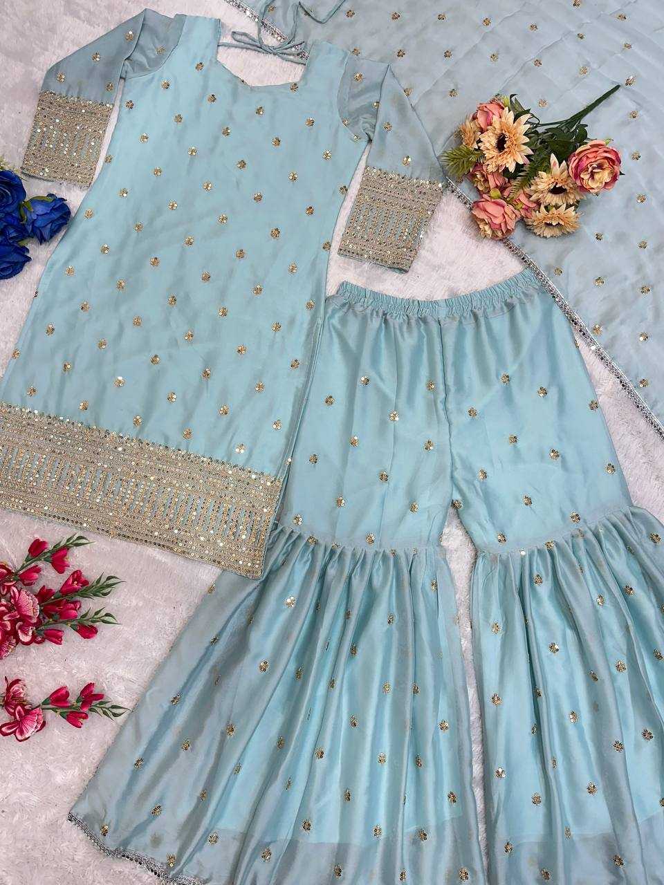Ynf Silk KESH523 059 Suits & Dresses Wholesale Sharara Salwar Suits Embroidery Suits Party wear suits Manufacturer