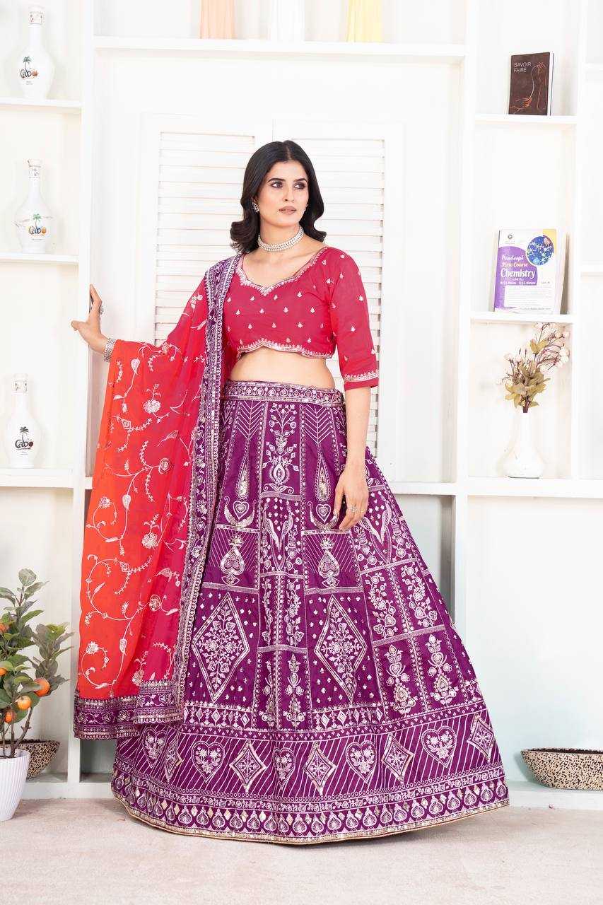 Ynf Silk KESH533 5038 Lehengas Wholesale Fancy Lehenga Embroidered Lehenga Sequins Lehenga Lehenga With Cancan Manufacturer