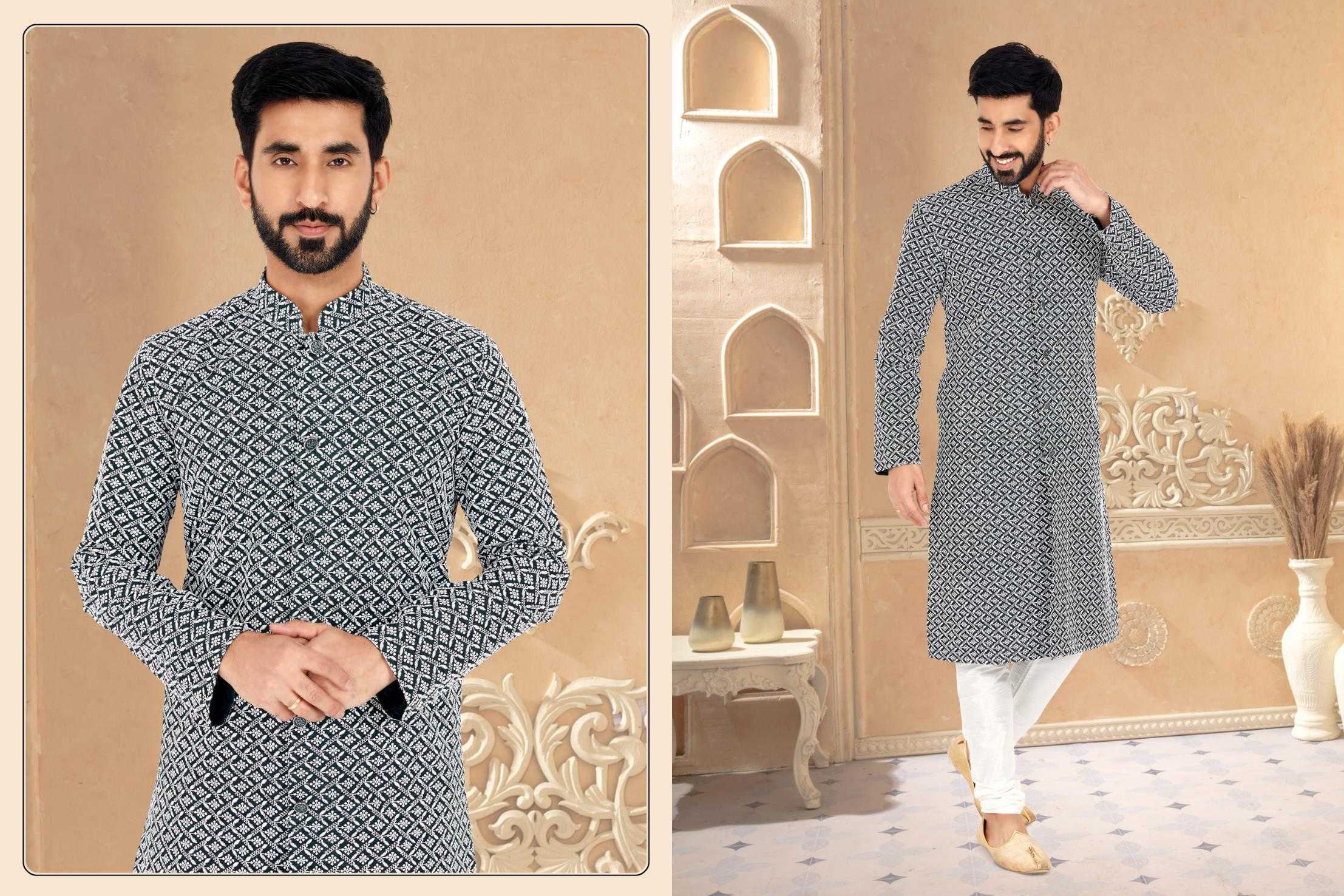 Ynf Silk RIN223 3038A Mens Wear Wholesale Mens Kurtas Mens Kurta Pyjama Men Wedding kurta Manufacturer