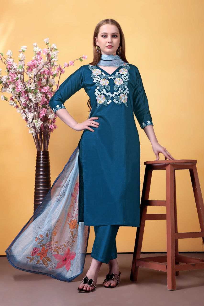 Ynf Slub Reyon KESH529 SWARA Kurti Wholesale Casual Kurtis Festive Kurtis Embroidered Kurtis Manufacturer