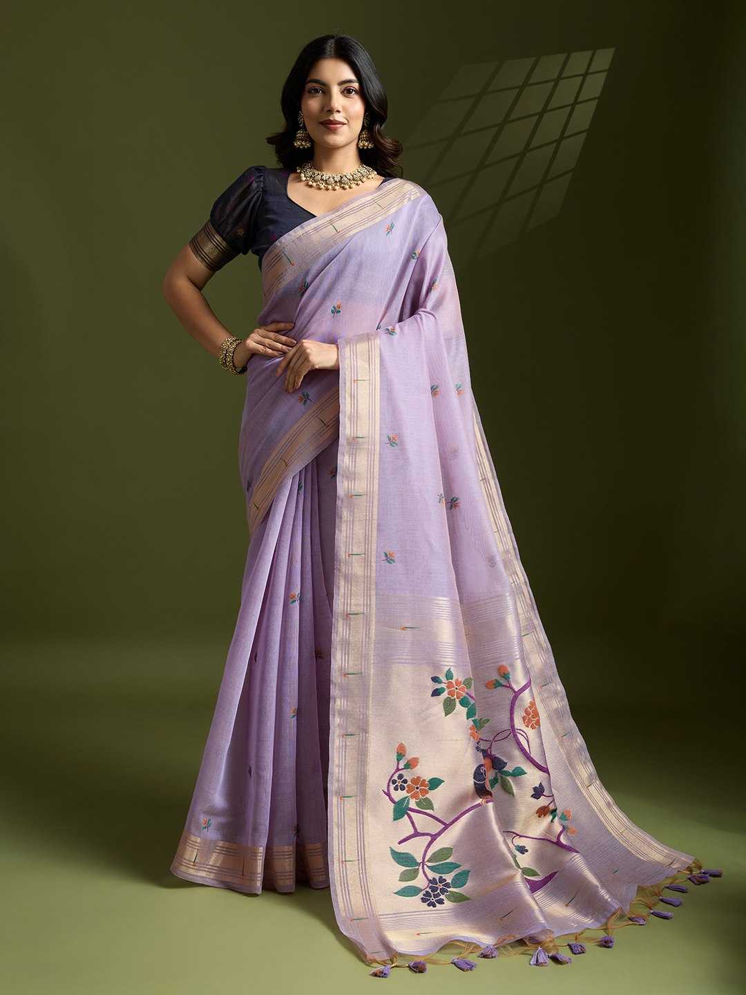 Ynf Soft Cotton KESH532 MUGA COTTON PAITHANI Sarees Wholesale Cotton Sarees Zari Sarees Manufacturer