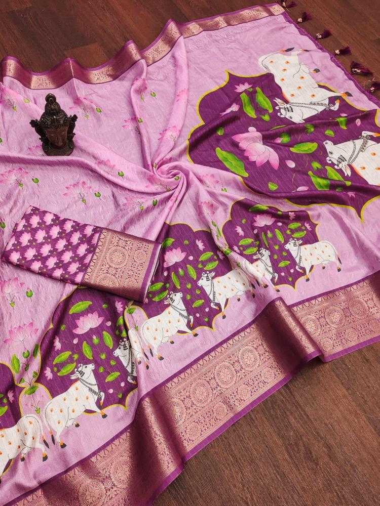 Ynf Soft Silk RIN118 INU Silk Sarees Wholesale Traditional Silk Sarees Printed Silk Saree Zari Border Silk Sarees Manufacturer