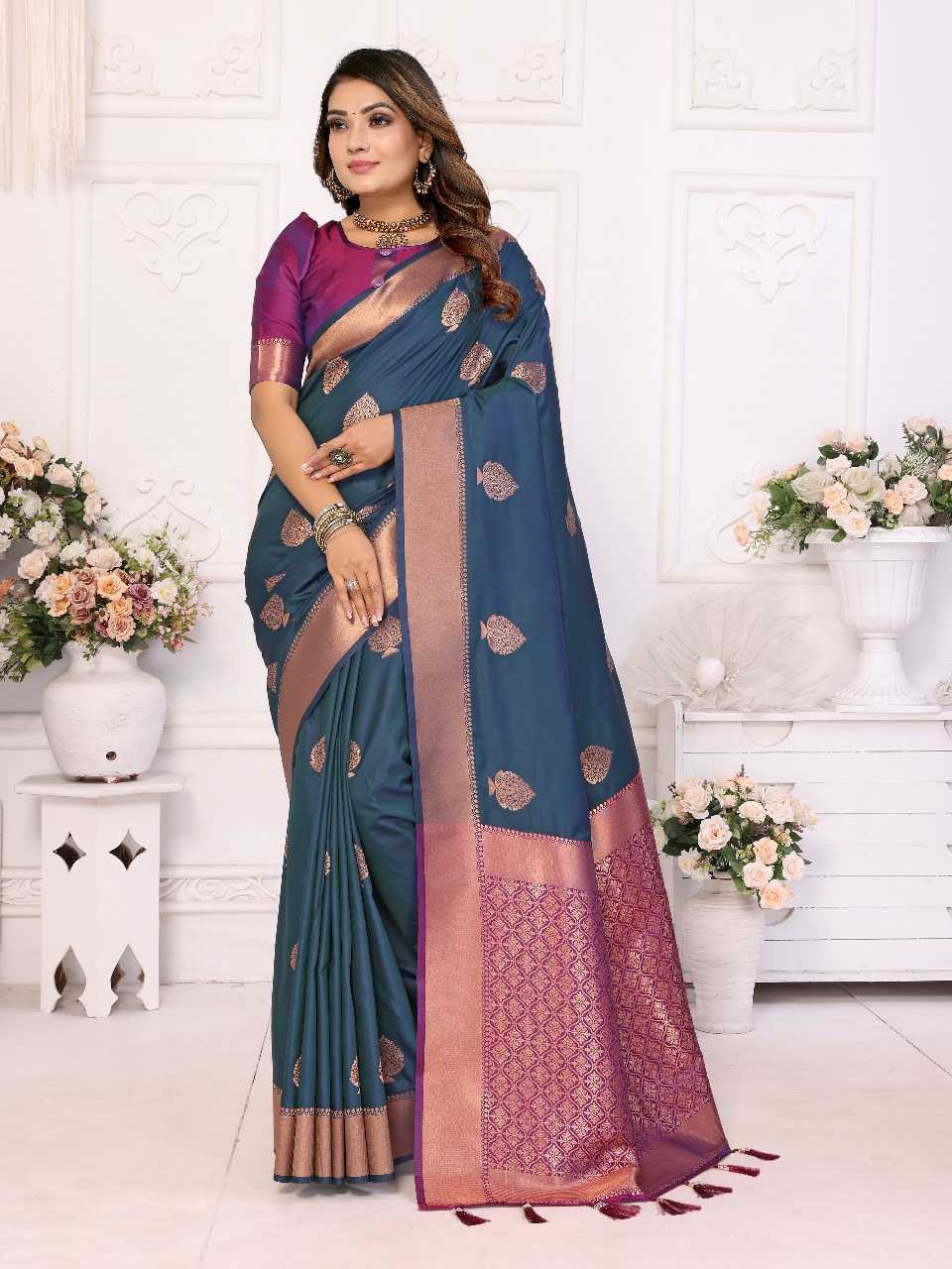 Ynf Soft Silk RIN144 vardhman Silk Sarees Wholesale Soft Silk Sarees Designer Silk Sarees Zari Border Silk Sarees Manufacturer
