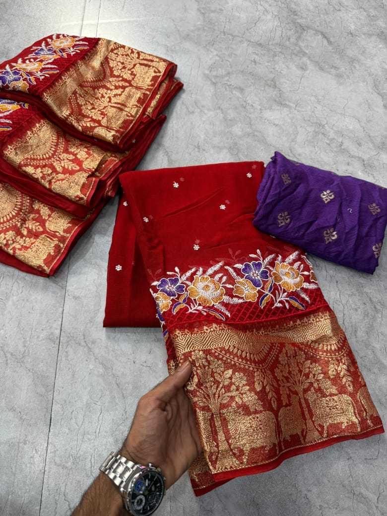 Ynf Soft Silk RIN178 Pure pichwai Embroidery Silk Sarees Wholesale Soft Silk Sarees Designer Silk Sarees Embroidered Silk Sarees Manufacturer