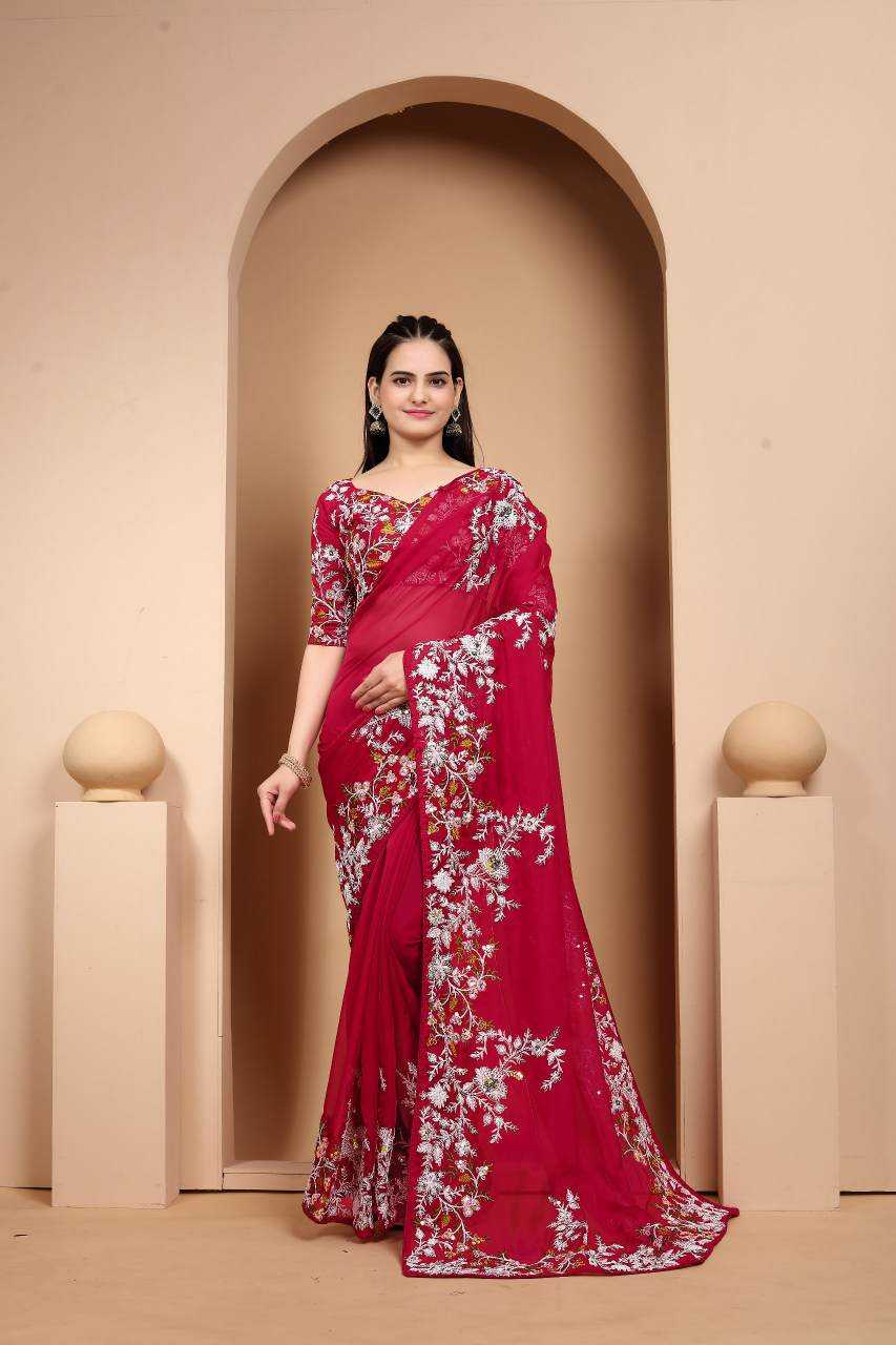 Ynf Tabby Silk Organza RIN188 Sallar Silk Sarees Wedding Collections Wholesale Embroidered Silk Sarees Sangeet Outfits Manufacturer