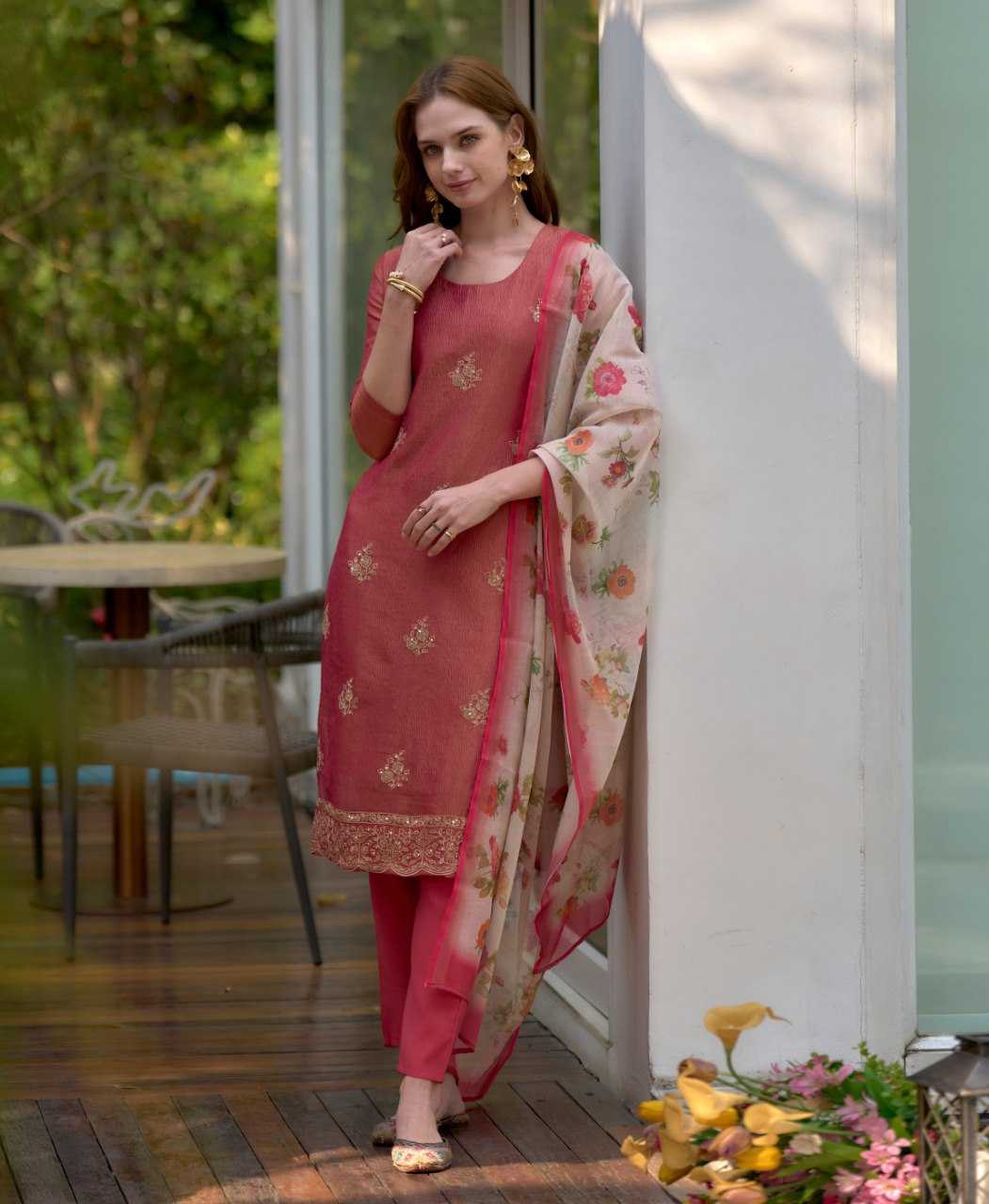 Ynf Tissue Silk KESH507 AHLIYA Kurti Wholesale Embroidered Kurtis Kurti With Pants Manufacturer