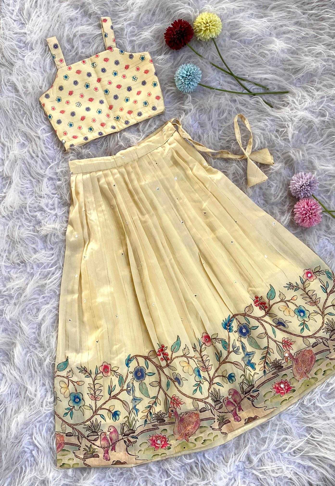 Ynf Tussar Silk KESH249 K206869 Kids Wear Wholesale Kids Lehenga Kids Lehenga Choli Baby Girl Lehenga Manufacturer