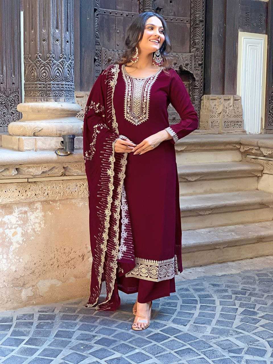 Ynf Vichitra Silk KESH529 478 Suits & Dresses Wholesale Ladies Suits Embroidery Suits Ladies Silk Suit Party wear suits Manufacturer