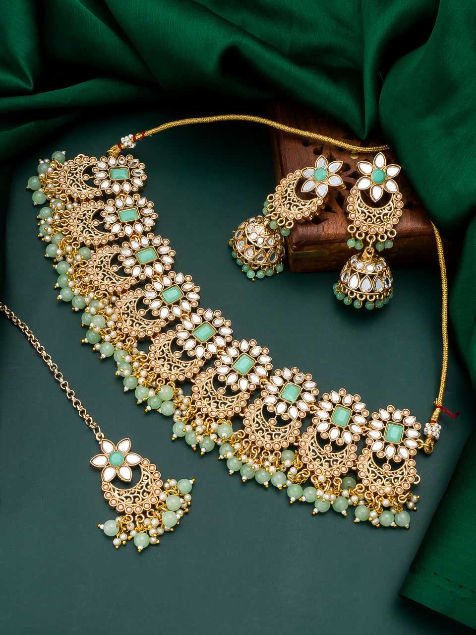 Ynf Brass KESH105 NK3466 Womens Jewellery Wholesale Kundan Pendant Sets Necklaces Set Fashion Necklace Artificial Necklace Sets Manufacturer