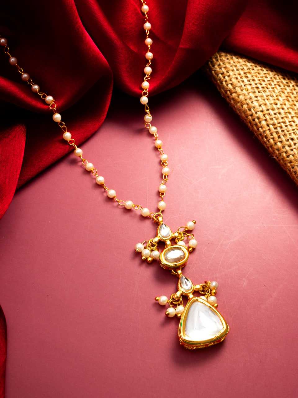 Ynf Brass KESH105 NK4323 Womens Jewellery Wholesale Fancy Mala Necklaces Kundan Pendant Sets Manufacturer