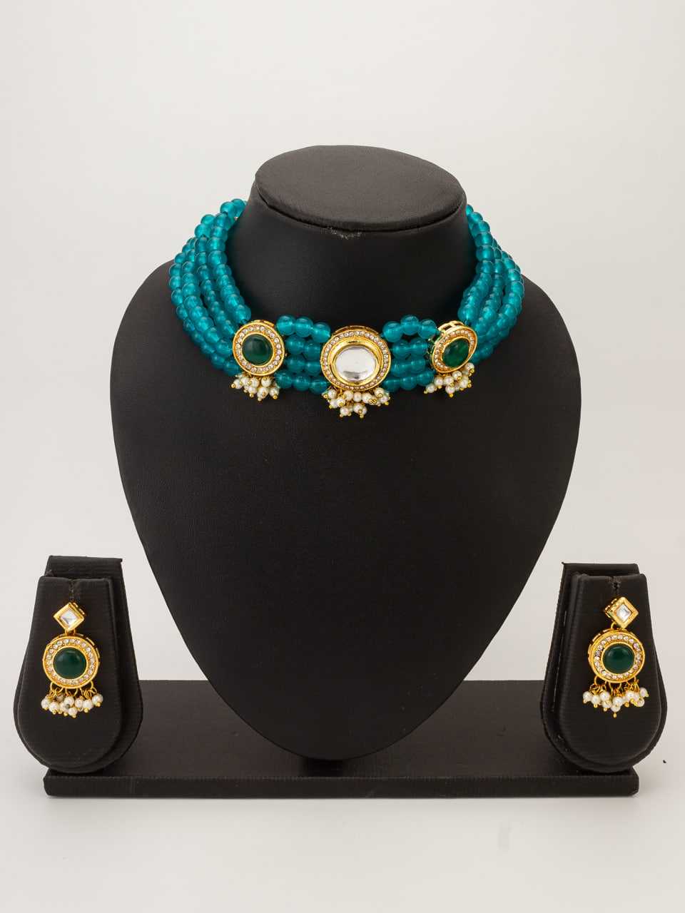 Ynf Brass KESH105 NK4448 Womens Jewellery Wholesale Choker Necklaces Kundan Pendant Sets Manufacturer