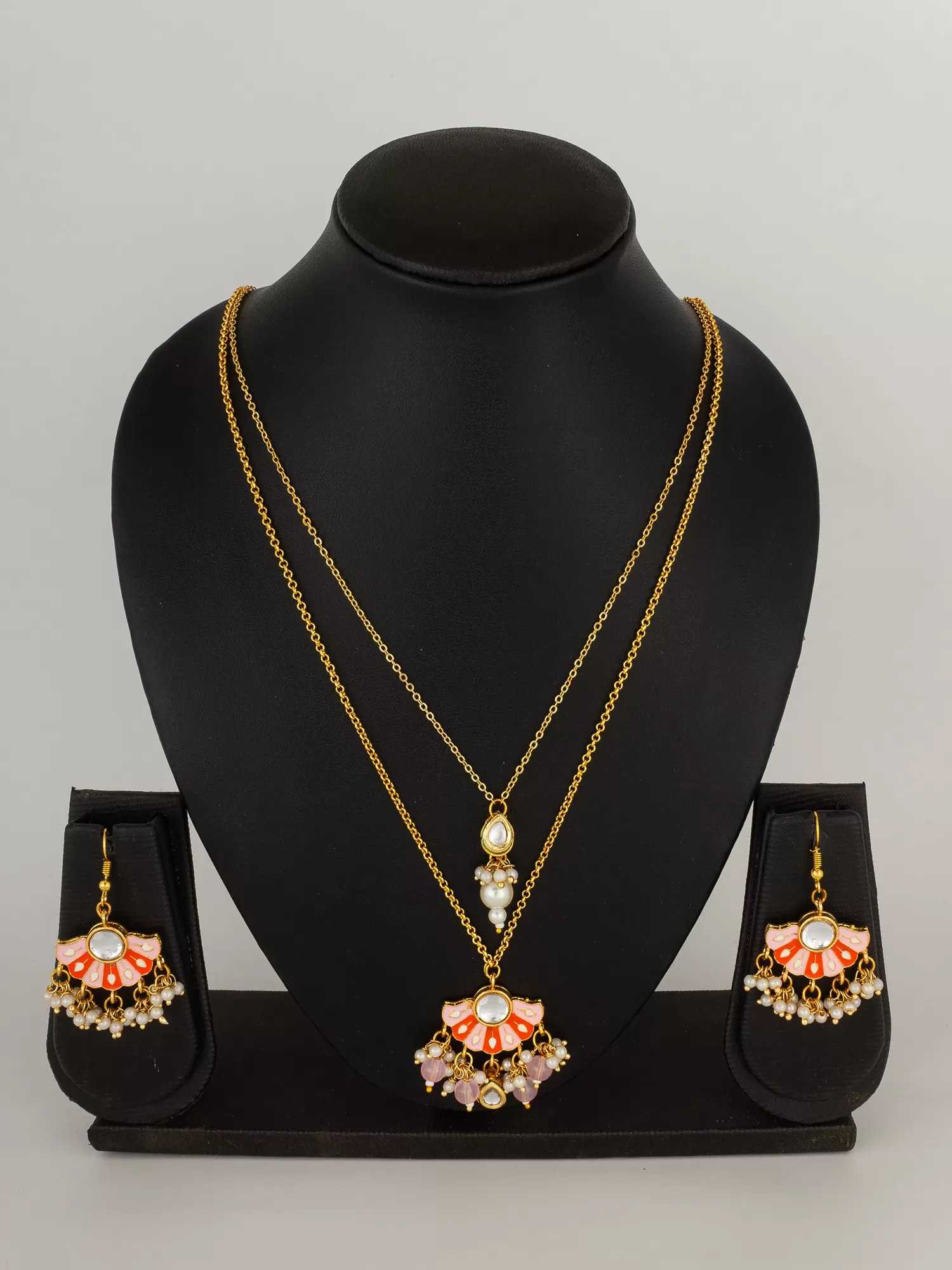 Ynf Brass KESH105 NK4476 Womens Jewellery Wholesale Kundan Pendant Sets Necklaces Set Manufacturer