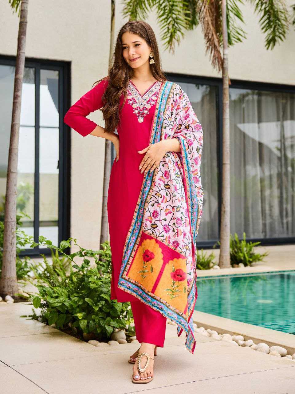 Ynf Viscose KESH529 ARIANA Suits & Dresses Festive Collections Wholesale Ladies Suits Embroidery Suits Party wear suits Rakhi Collections Manufacturer