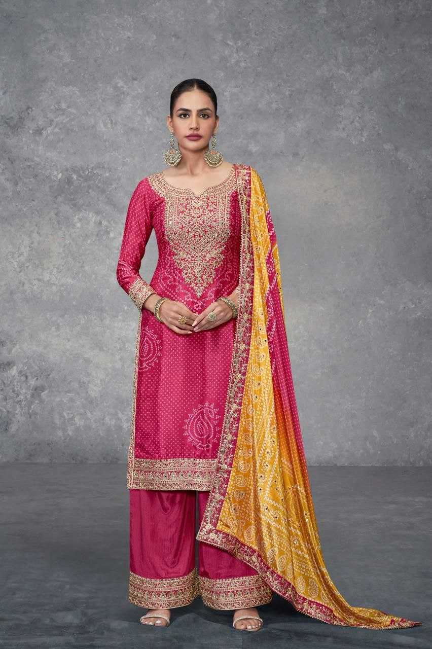 Ynf Chinon KESH587 Gulkayra TAKSHVI Suits & Dresses Wholesale Printed Suits Embroidery Suits Palazzo Suit Manufacturer