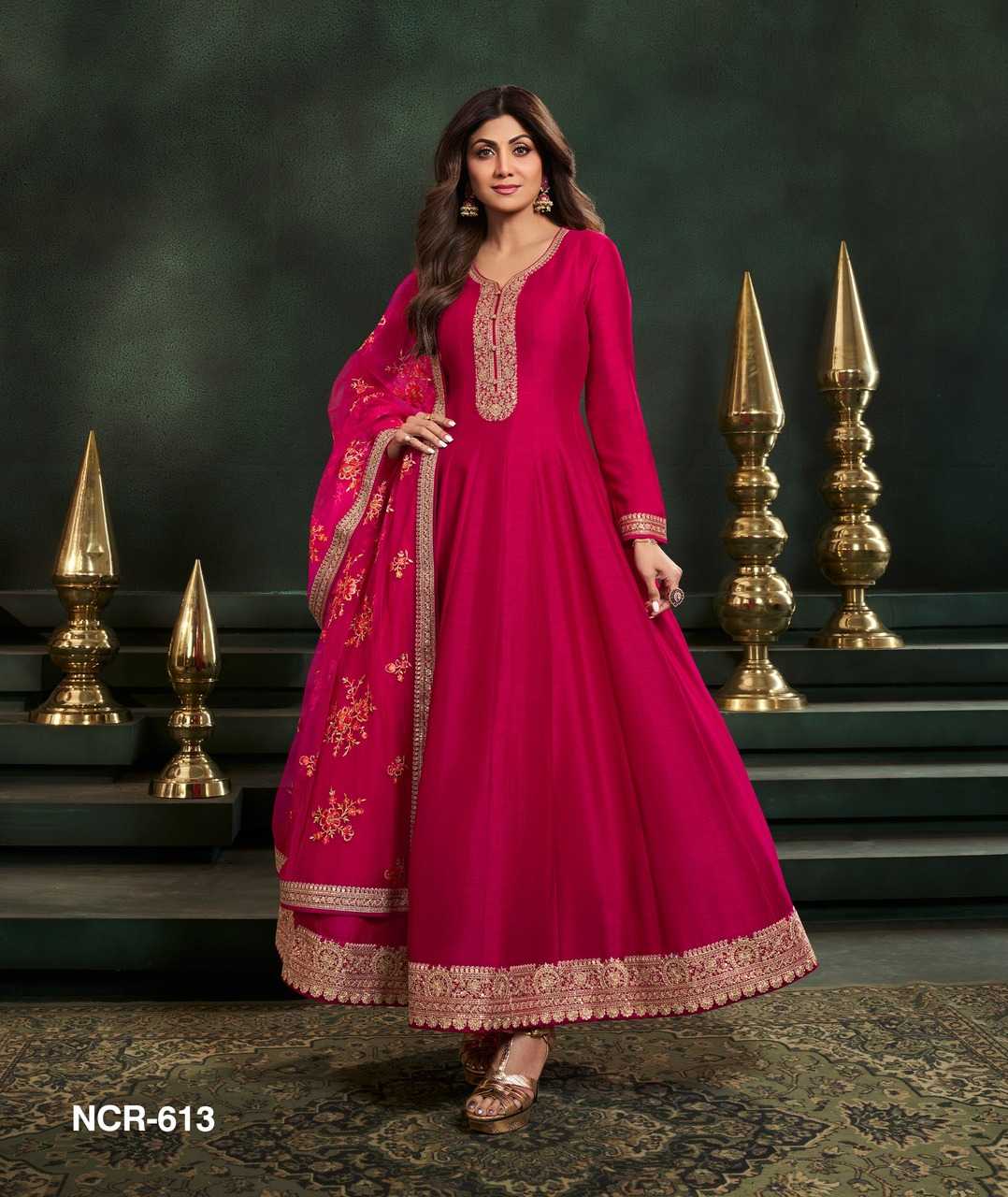 Ynf Fancy KESH610 VATSAM – NCR 613 Gowns Bollywood Collections Wholesale Fancy Gowns Embroidery Gowns Anarkali Gown Manufacturer