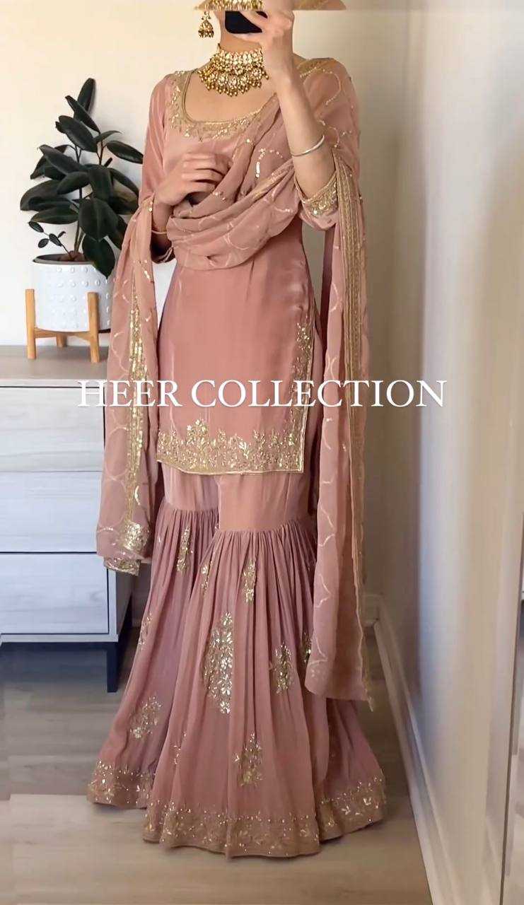 Ynf Faux Georgette KESH499 3057 Suits & Dresses Wholesale Sharara Salwar Suits Embroidery Suits Georgette Suit Manufacturer