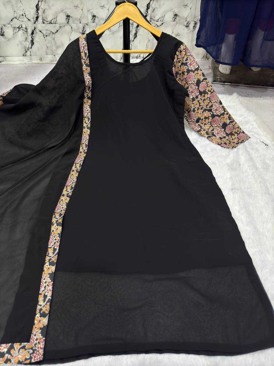 Ynf Georgette KESH616 157 Kurti Wholesale Festive Kurtis Long Kurtis Anarkali Kurtis Manufacturer