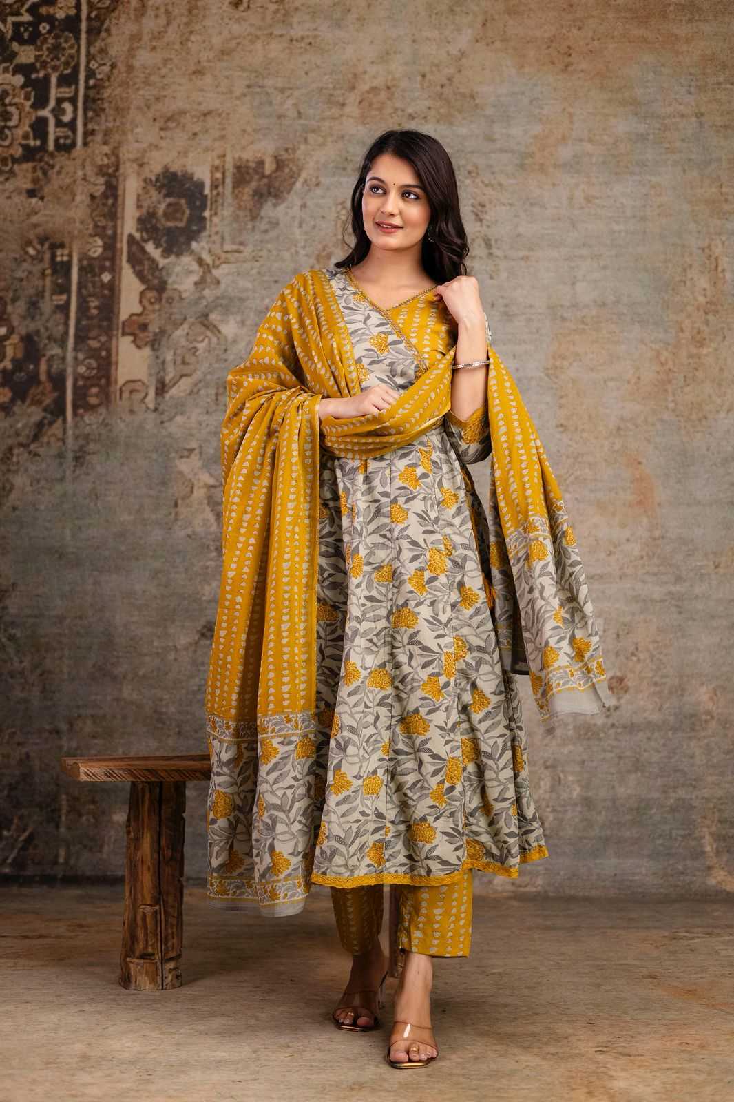 Ynf Pure Cotton KESH618 Anarkali Kurti Wholesale Designer Kurtis Cotton Kurtis Anarkali Kurtis Manufacturer