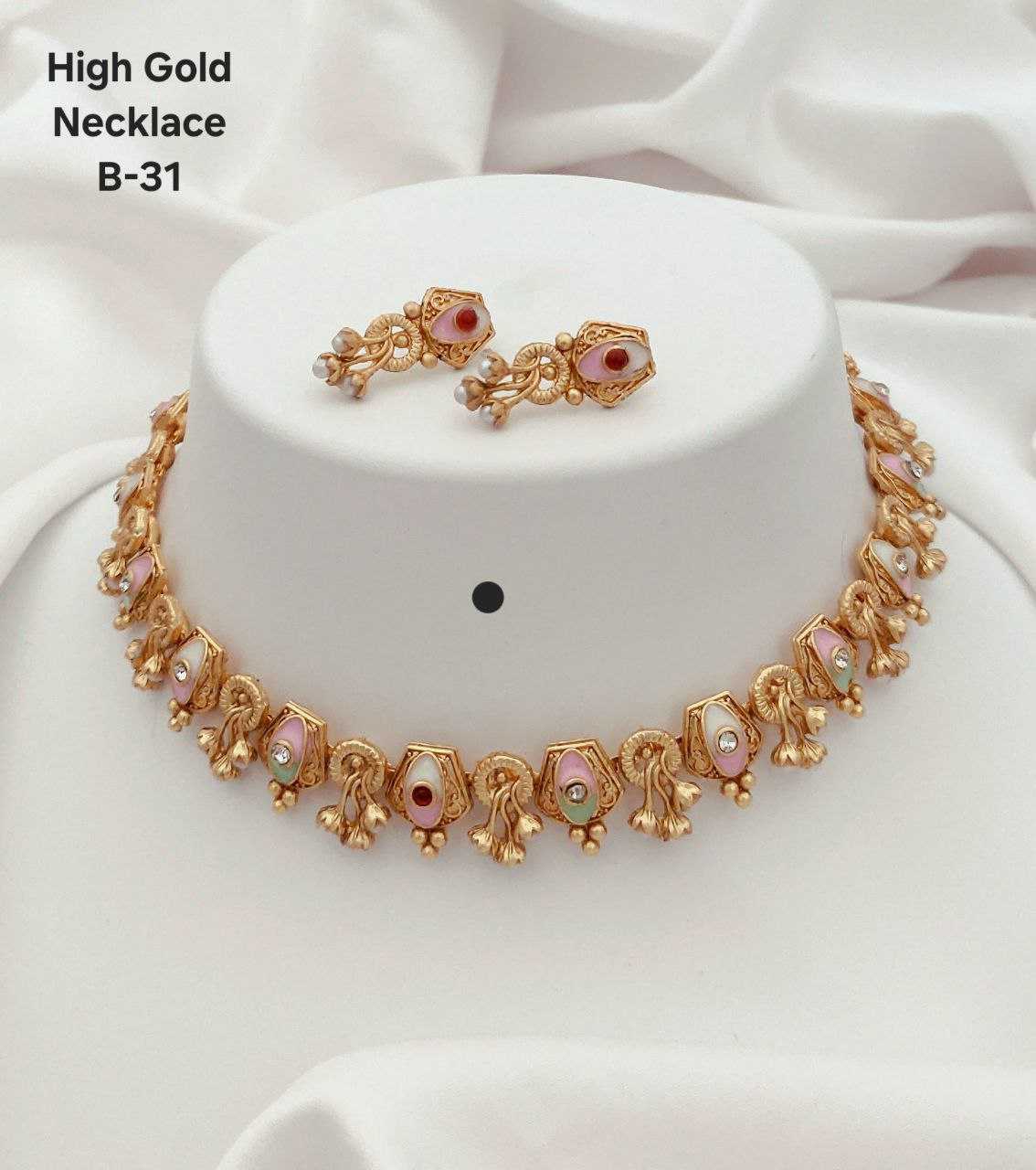 Ynf Brass Womens Jewellery Wholesale Choker Necklaces Necklaces Set Golden Necklace Set Manufacturer