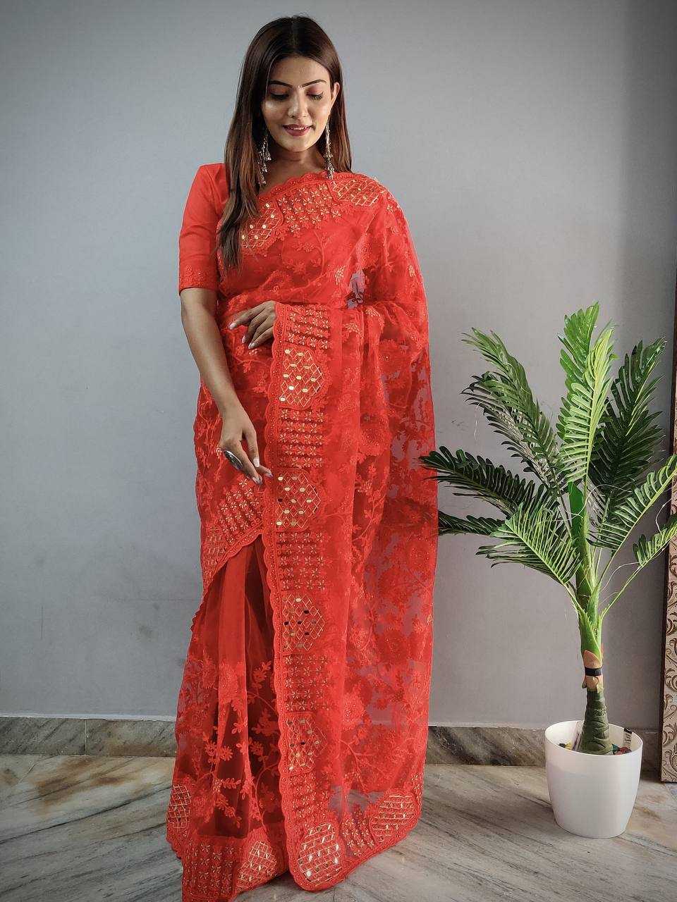 Ynf Butterfly Net KESH621 Tilak Sarees Wholesale Fancy Sarees Net Sarees Mirror Work Saree Manufacturer