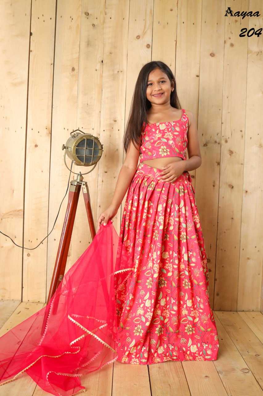 Ynf Chinon Silk RIN131 AAYAA YAANA 201 Kids Wear Festive Collections Wholesale Kids Lehenga Choli Kids Festive Wear Baby Girl Lehenga Manufacturer