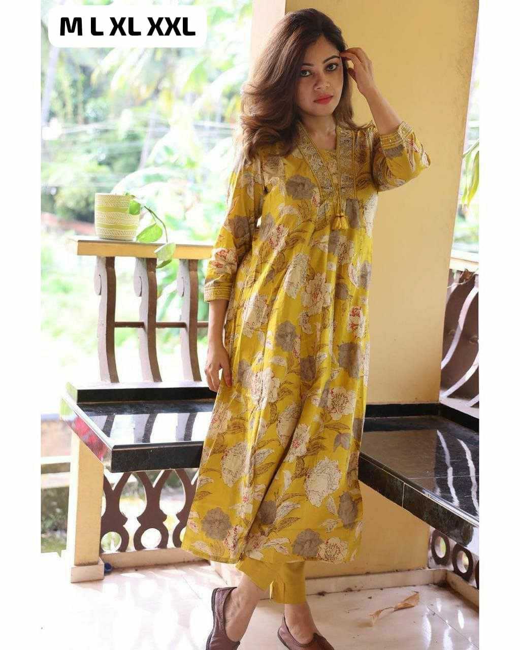 Ynf Cotton KESH613 120 Kurti Wholesale Printed Kurtis Embroidered Kurtis Kurti With Pants Manufacturer